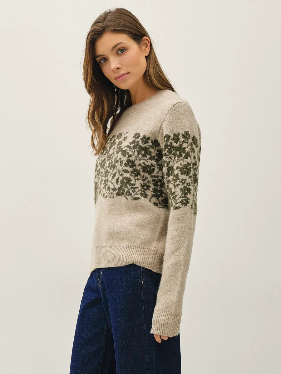 Floral Accent Sweater