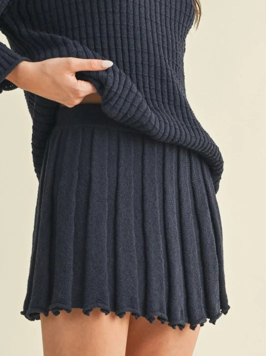 Ribbed Sweater Skort