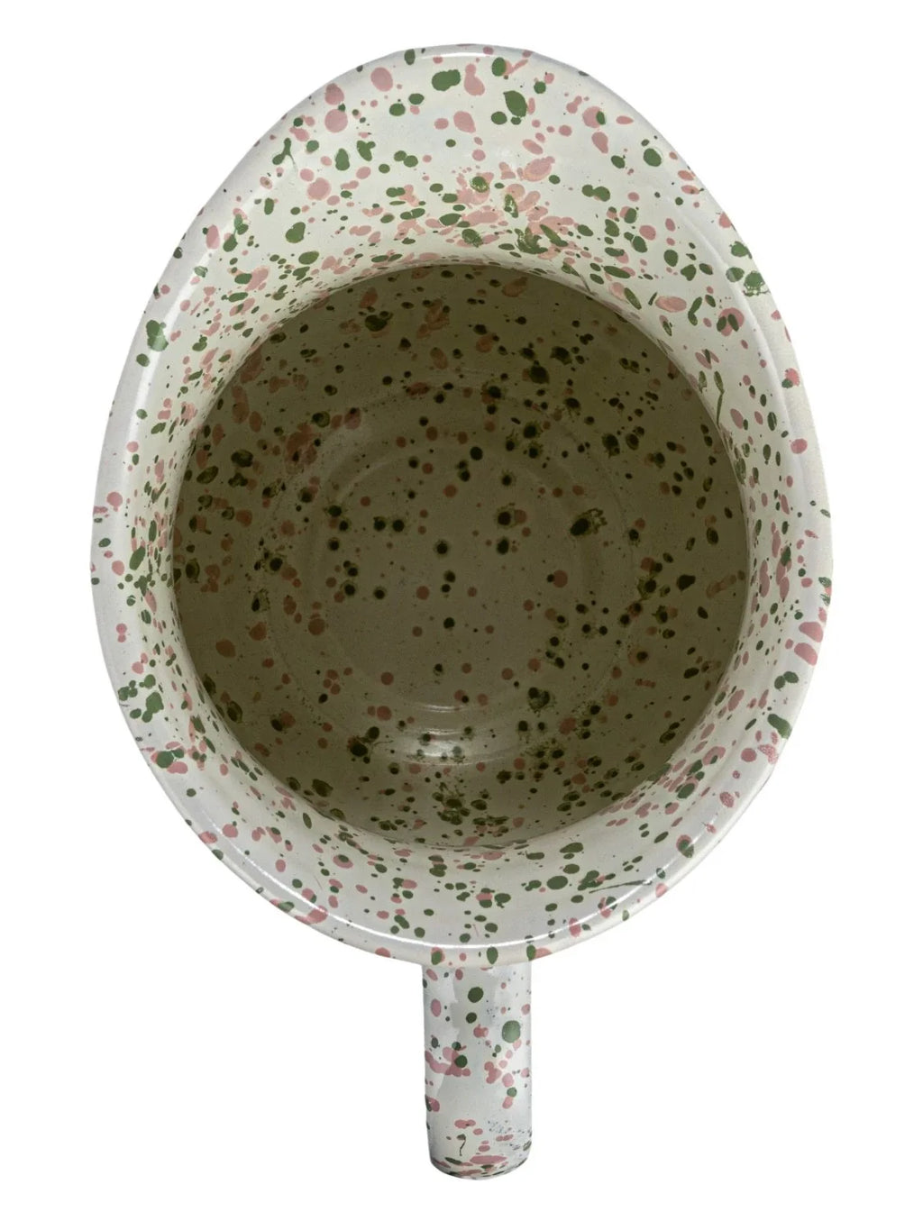 Enameled Splatterware Pitcher