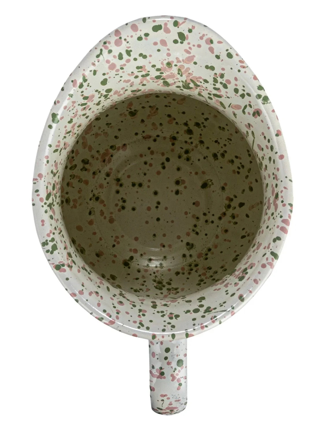 Enameled Splatterware Pitcher