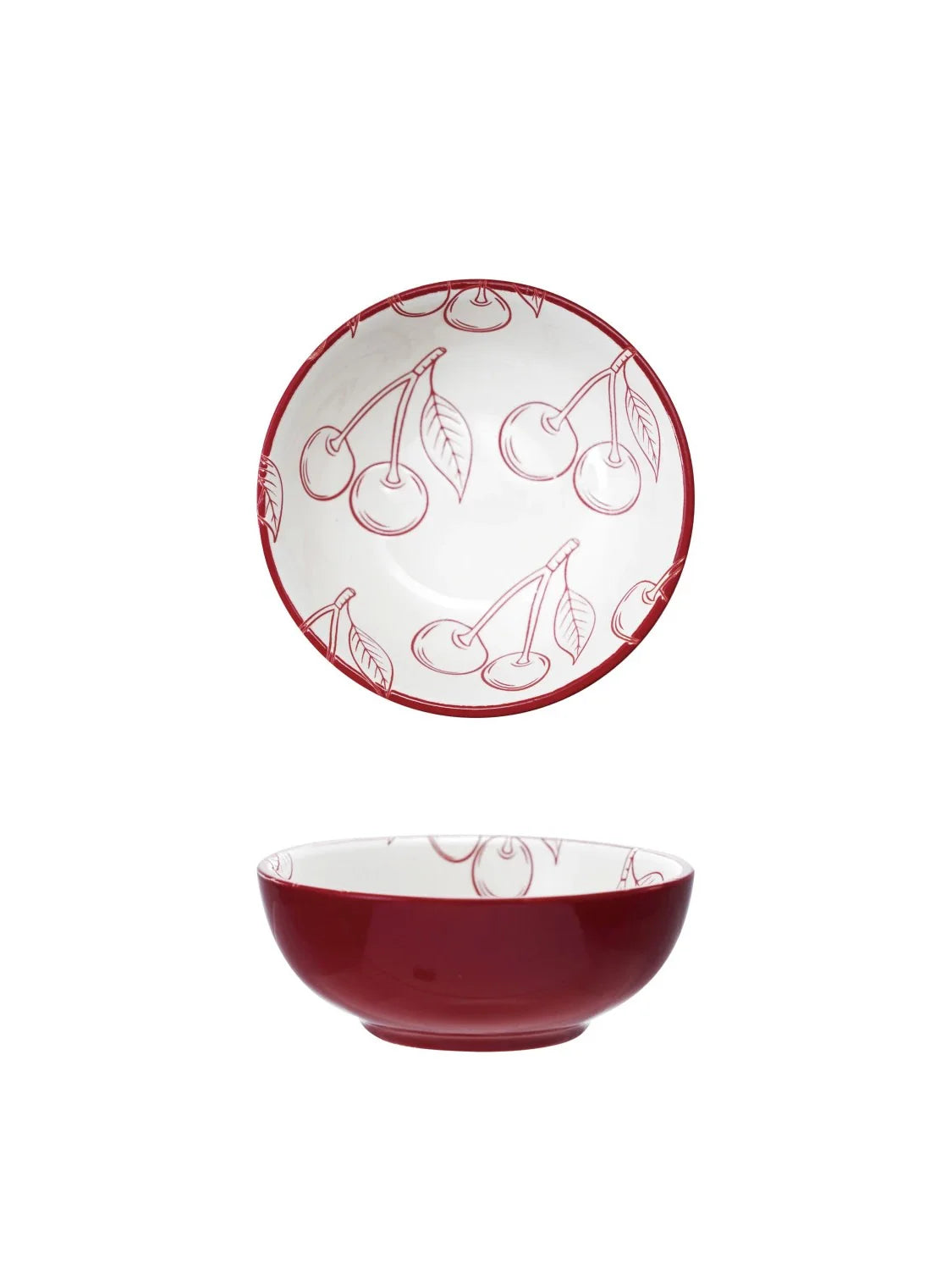 Cherry Pattern Stoneware Bowl