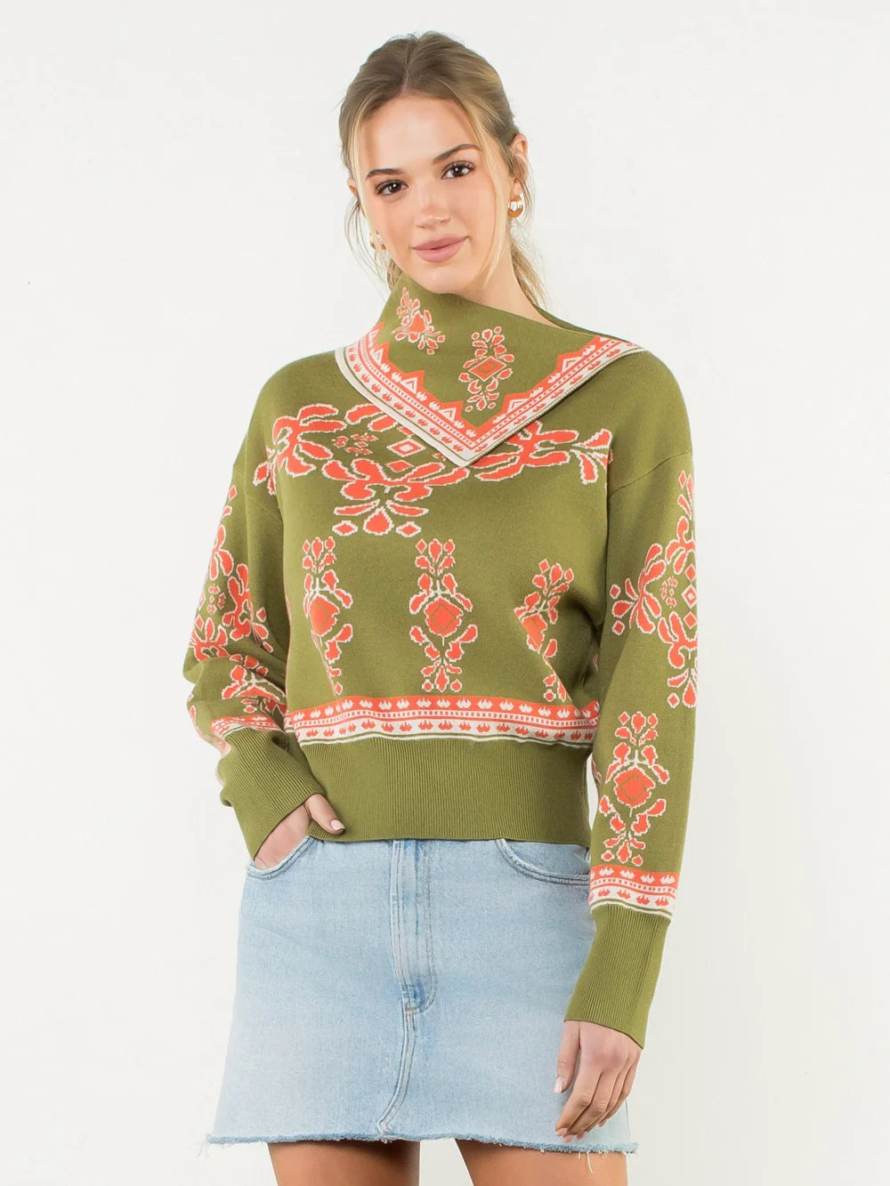 Bandana Print Sweater
