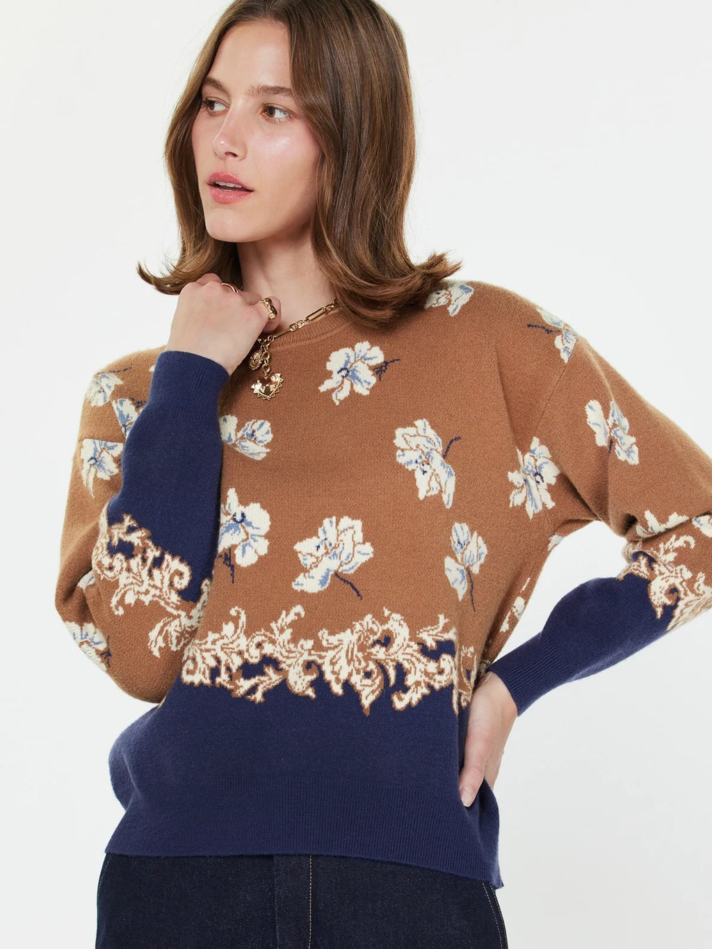 Francine Floral Pullover Sweater