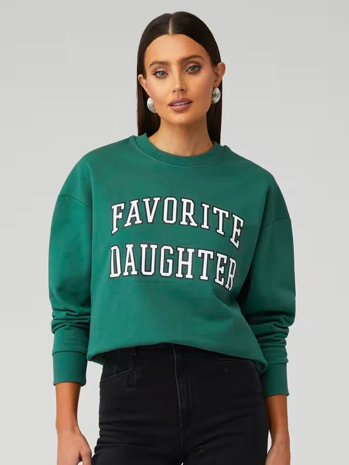 {Favorite Daughter} Collegiate Crewneck Sweatshirt