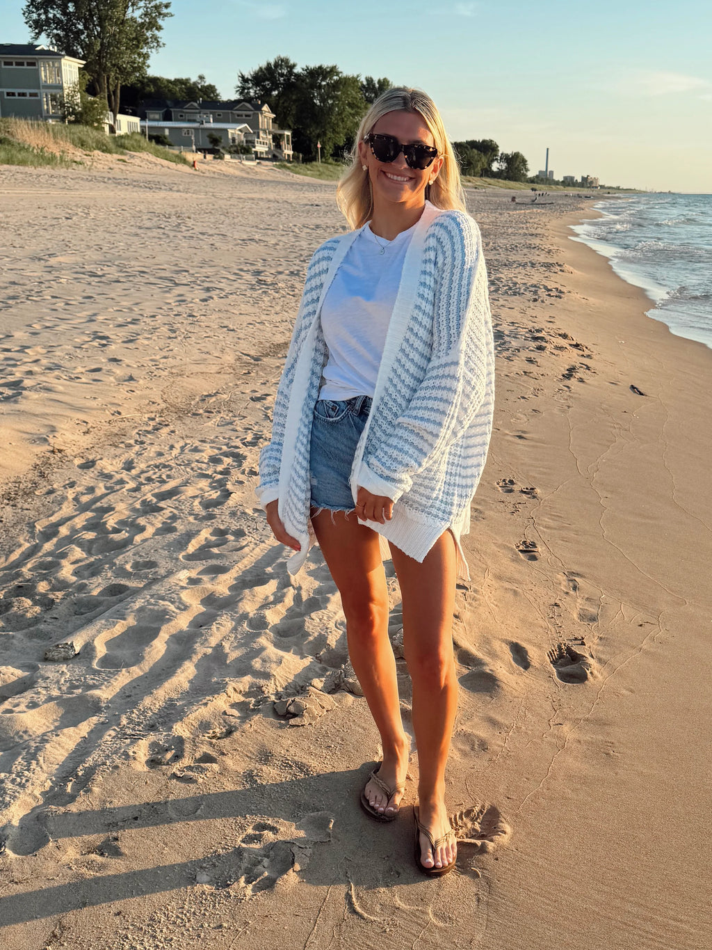 Lake Days Stripe Cardigan