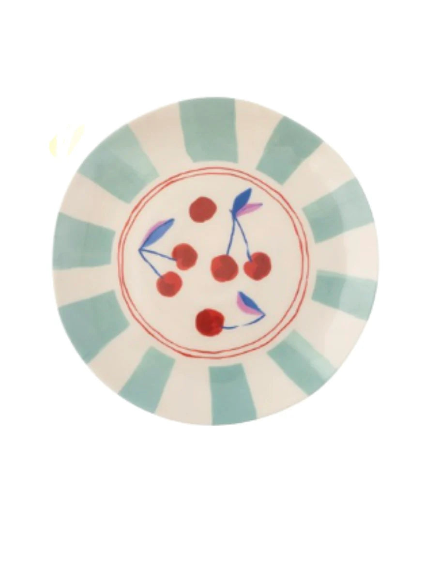 Cherries Melamine Salad Plate