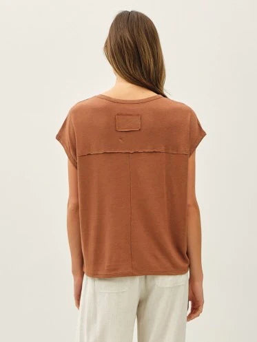Hallie Linen Boxy Tee
