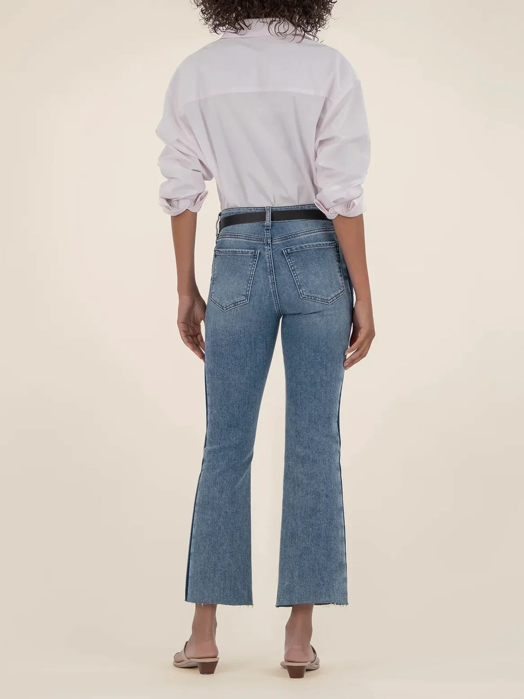 Kut Jeans : Kelsey High Rise Ankle Flare with Side Inset