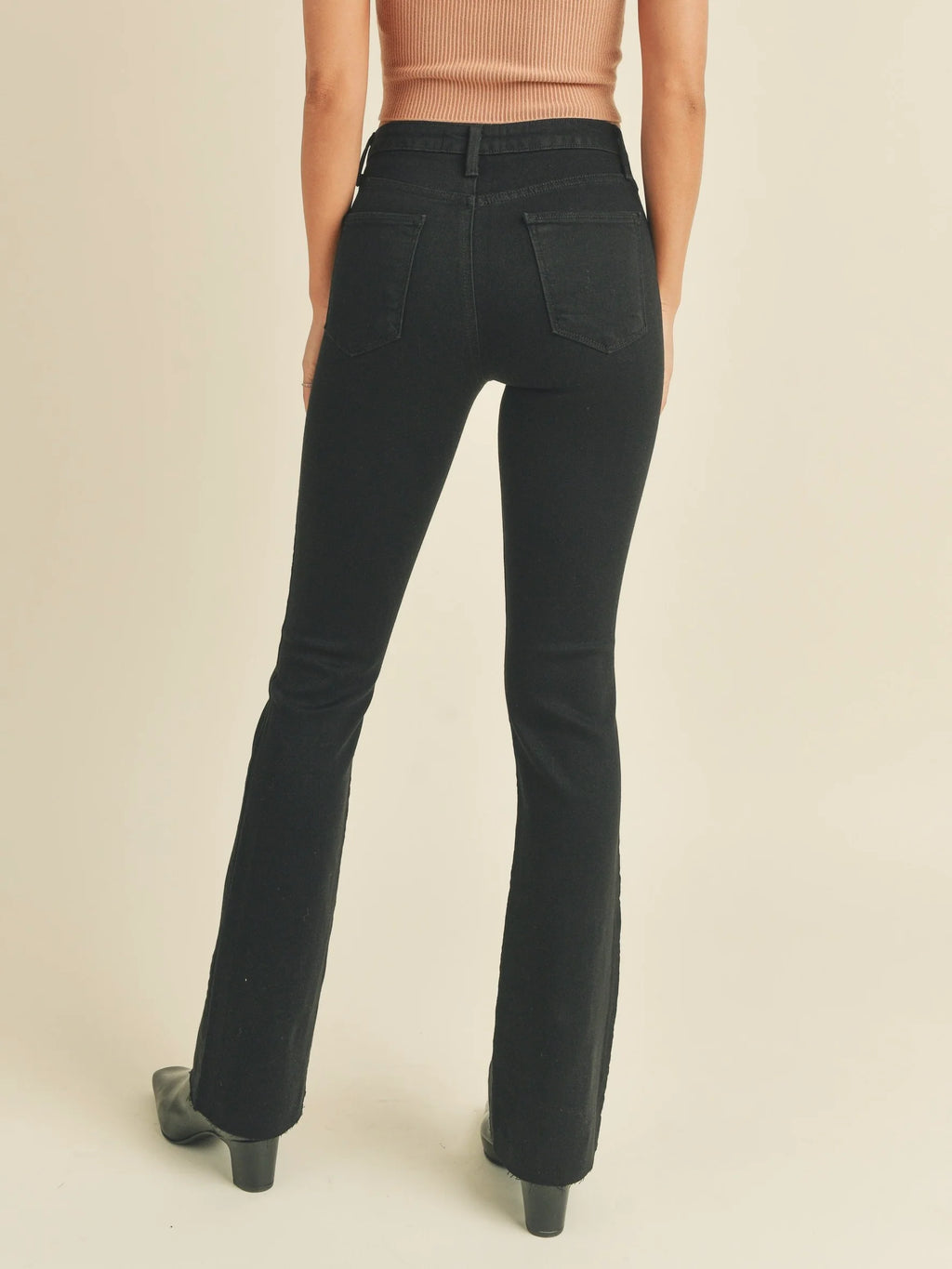 Just Black Denim : Slim Bootcut with Scissor Cut Hem