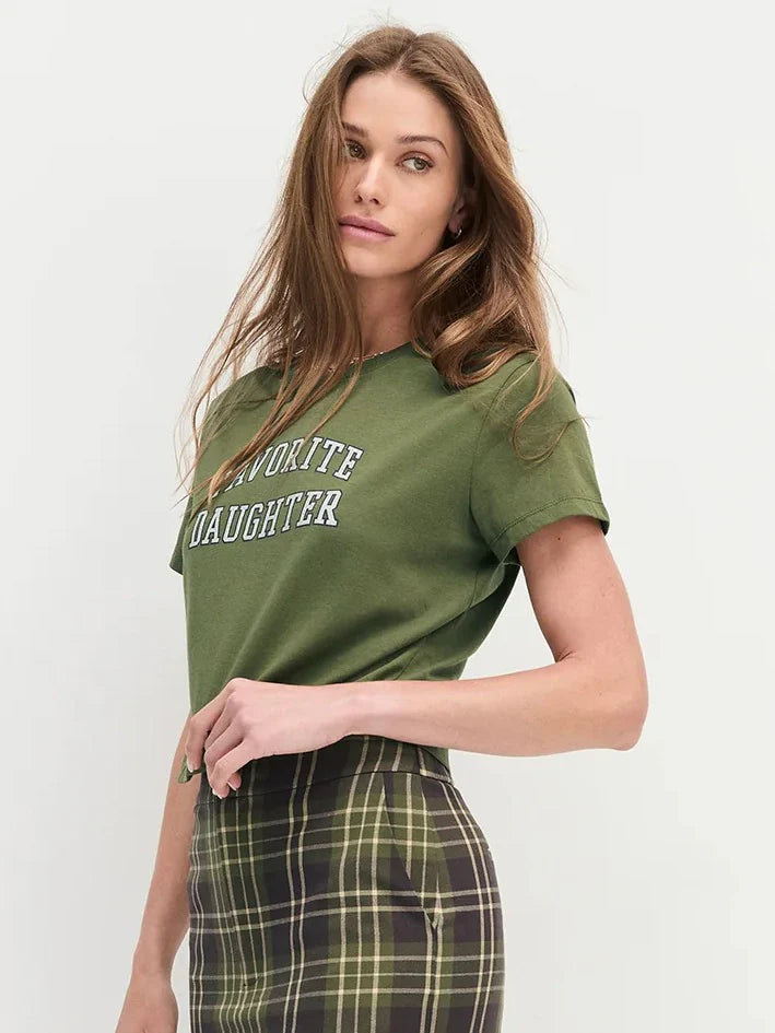 {Favorite Daughter} Cropped Collegiate Tee