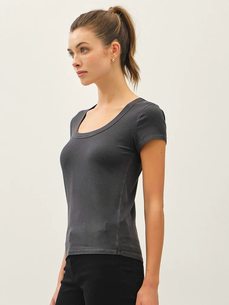 Ultra Soft Basic Scoop Neck Baby Tee