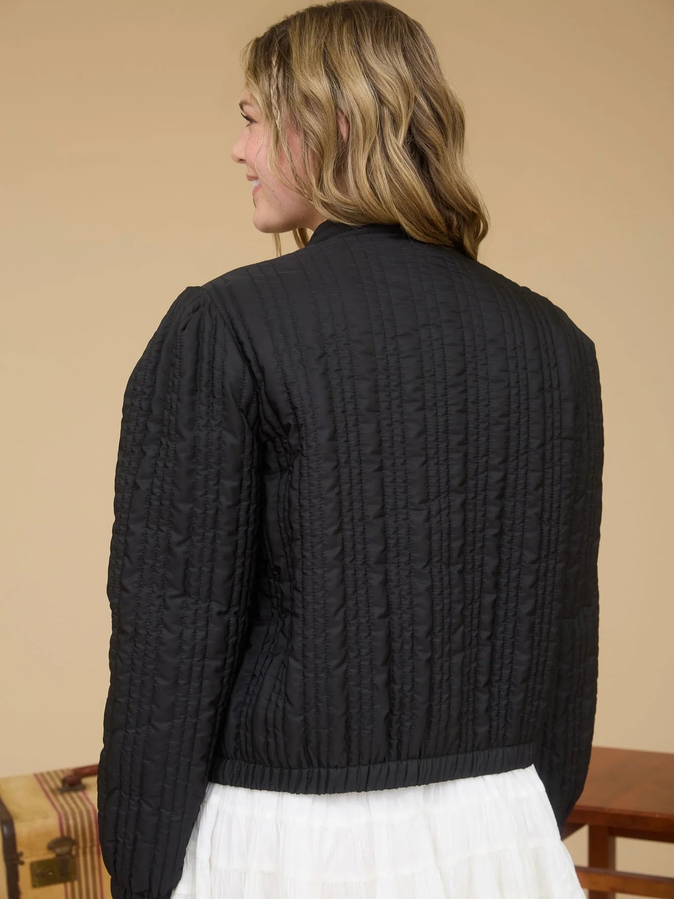 Velvet Flower Quilted Jacket