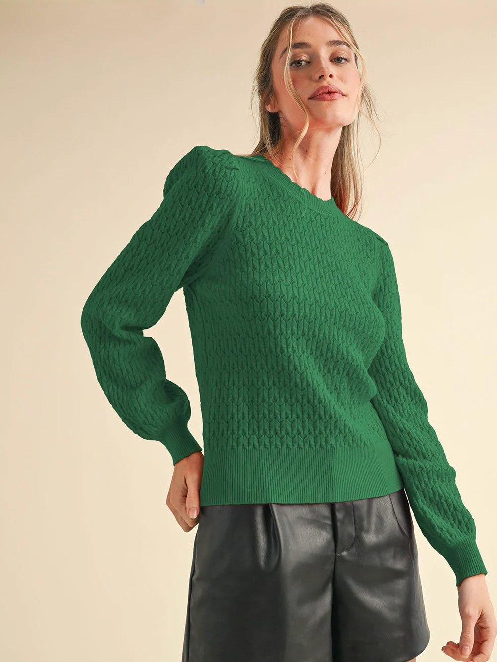 Natalie Pointelle Sweater