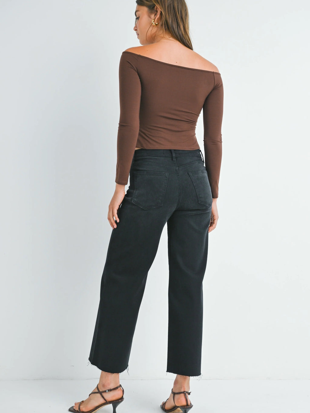 Just Black Denim : Scissor Cut Wide Leg