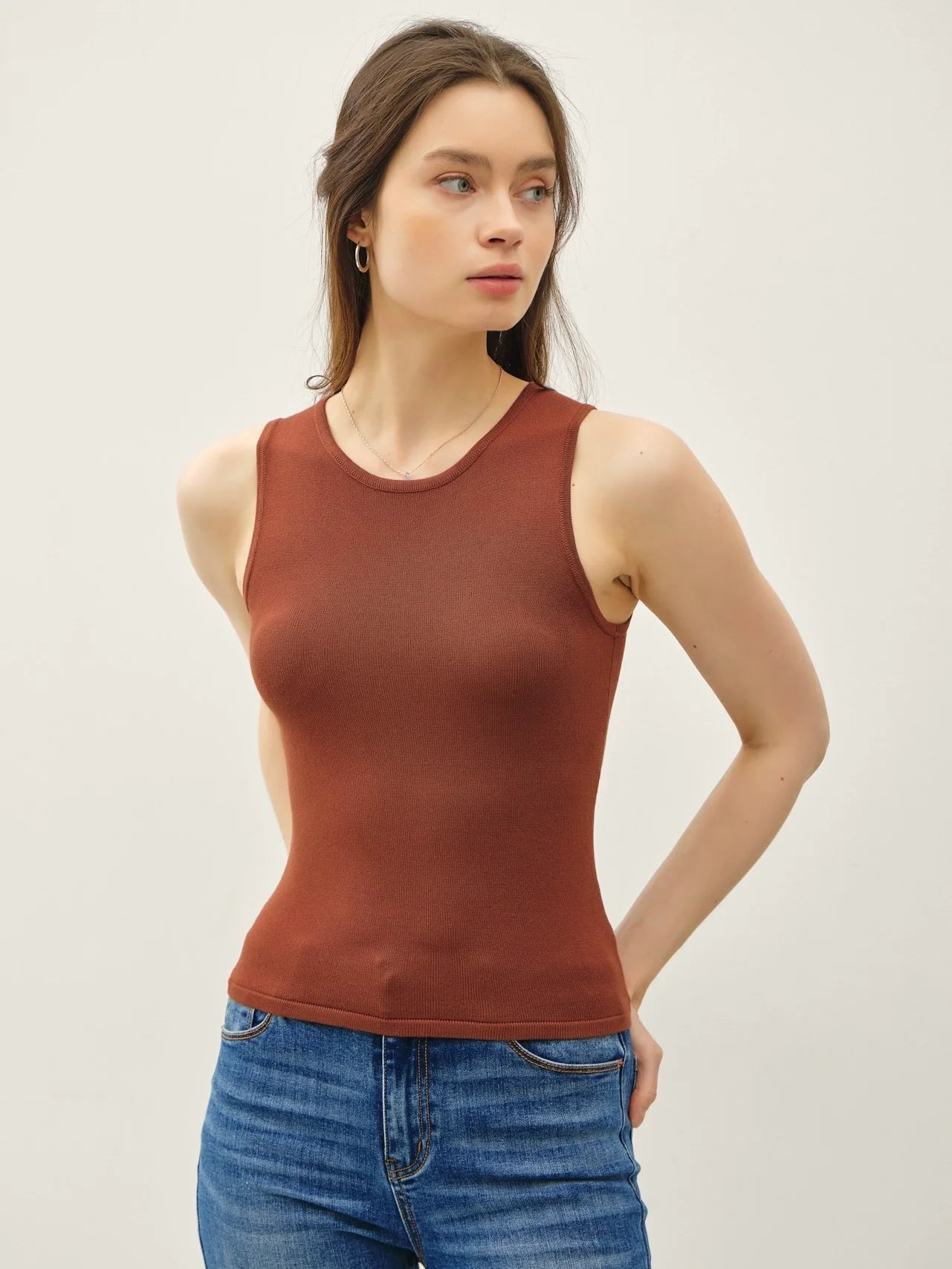 Soft Round Neck Cropped Tank