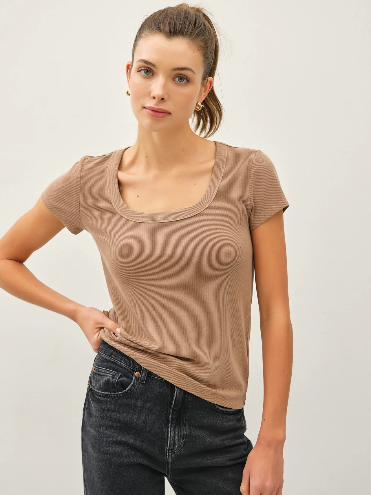 Ultra Soft Basic Scoop Neck Baby Tee