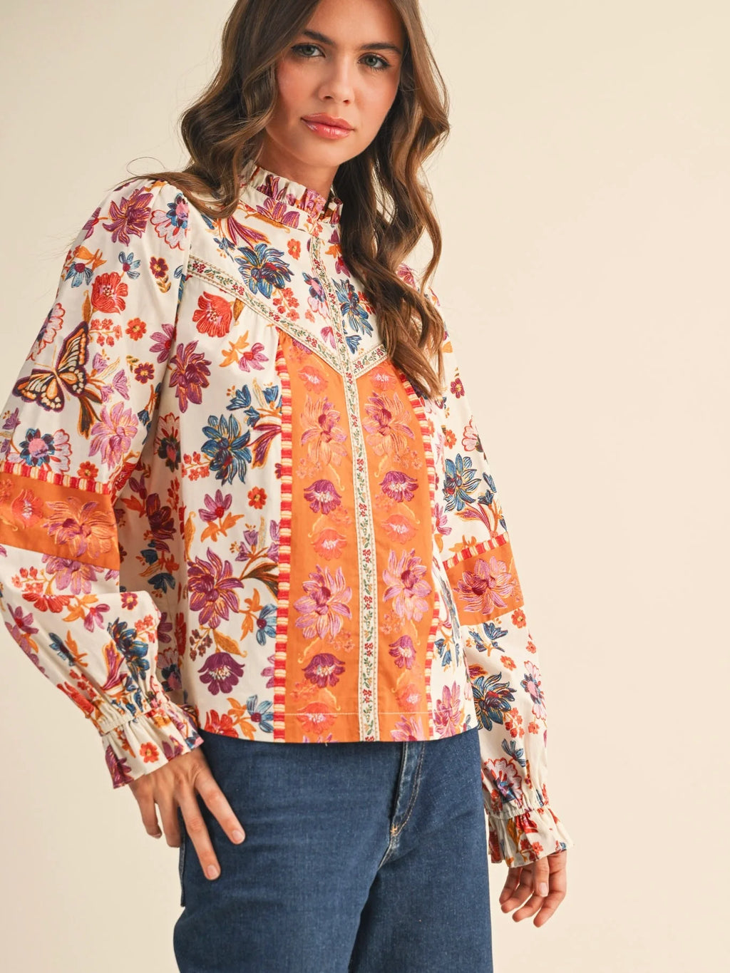 Rio Floral Border Top