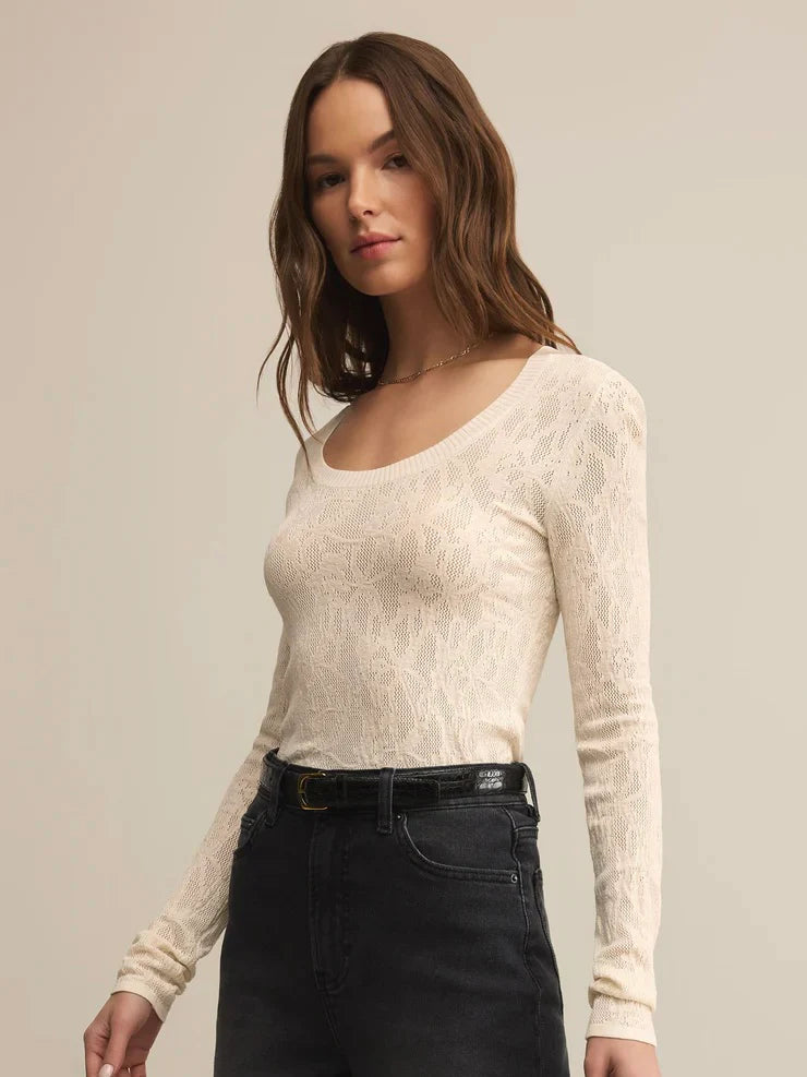 {Z Supply} Tibi Scoop Mesh Sweater