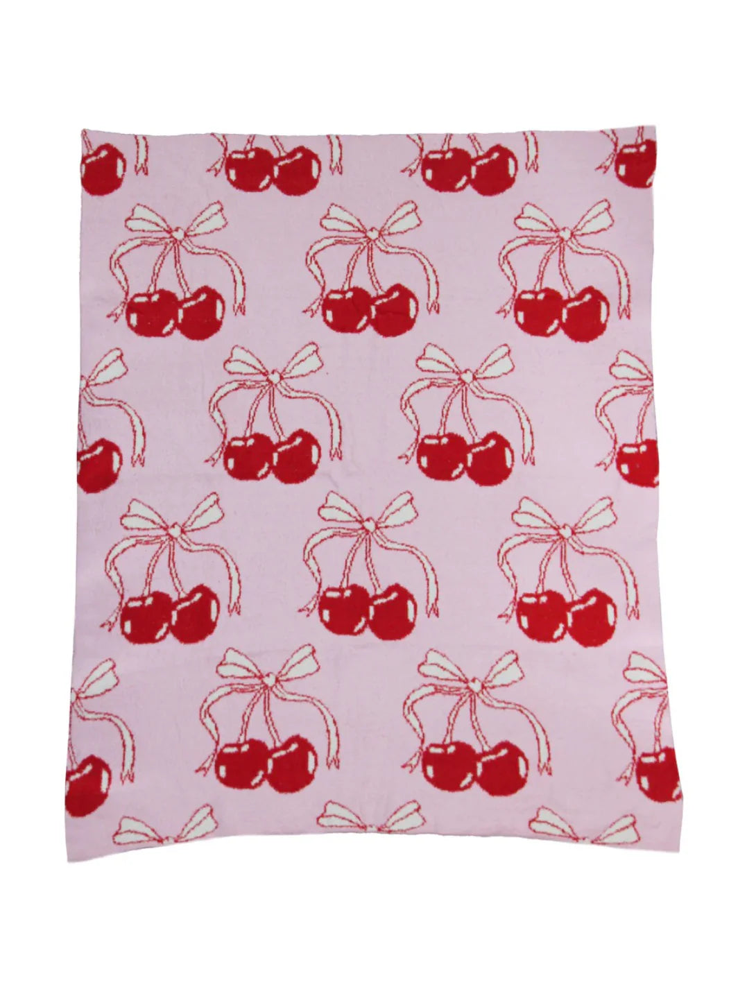 Gianna Cozy Reversible Blanket - Bows & Cherries