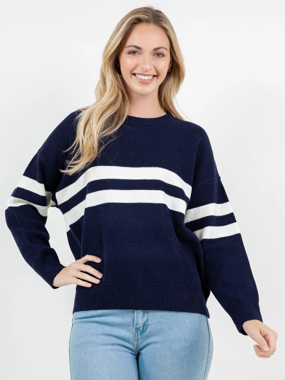 Reese Striped Crewneck Sweater