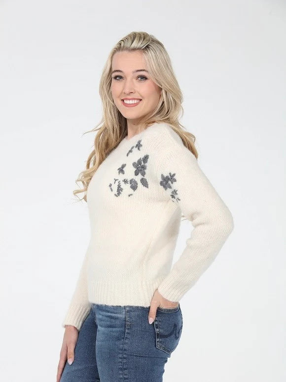 Courtney Floral Accent Sweater