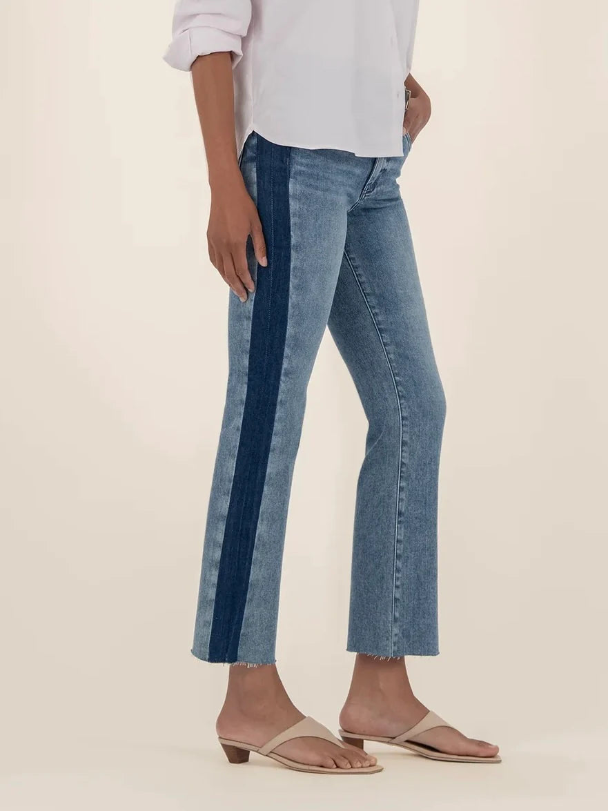Kut Jeans : Kelsey High Rise Ankle Flare with Side Inset
