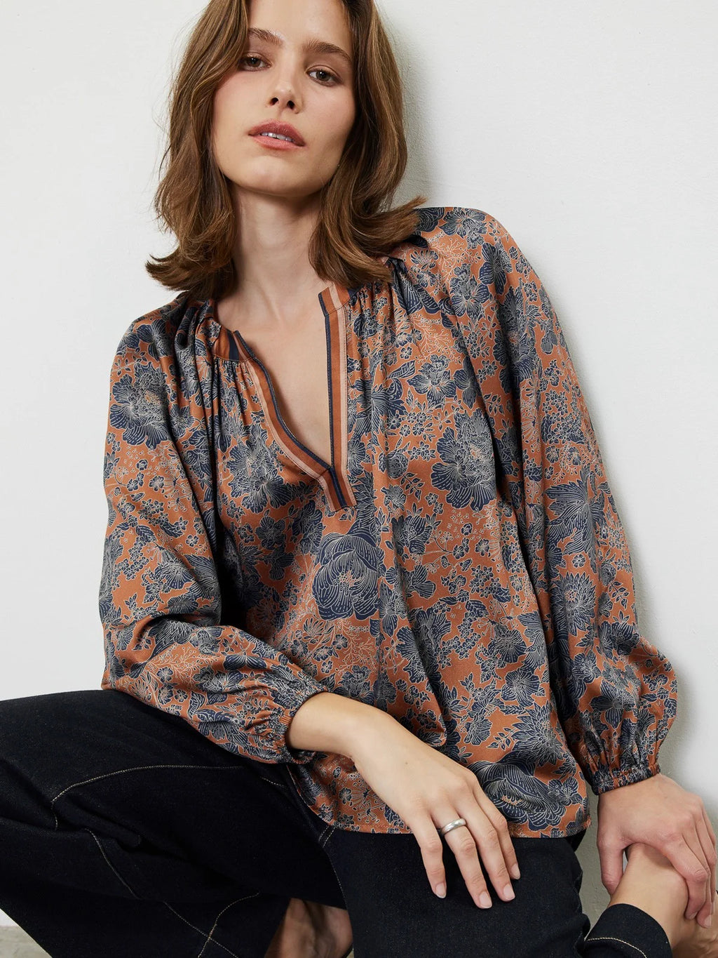 Fawna Printed Long Sleeve Blouse
