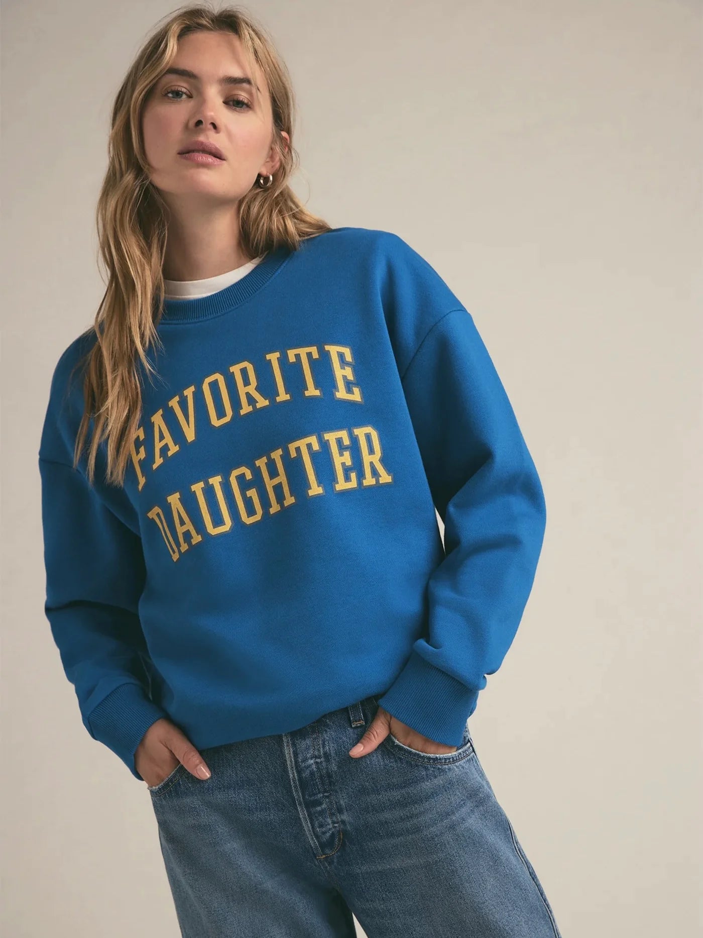 {Favorite Daughter} Collegiate Crewneck Sweatshirt