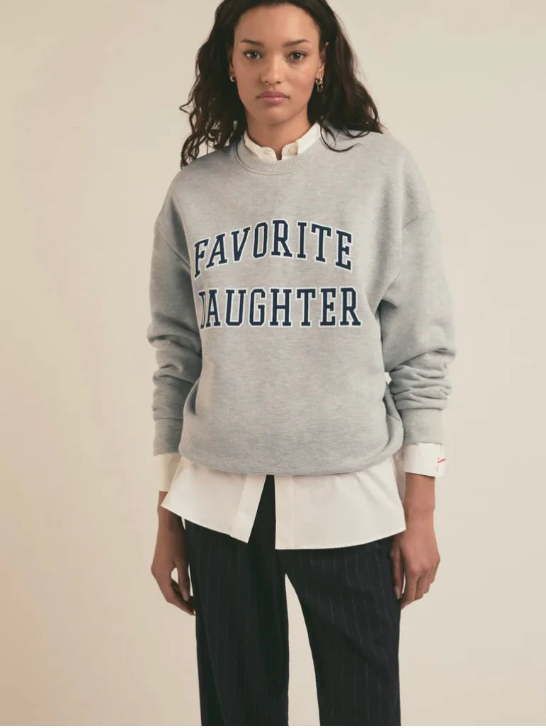 {Favorite Daughter} Collegiate Crewneck Sweatshirt