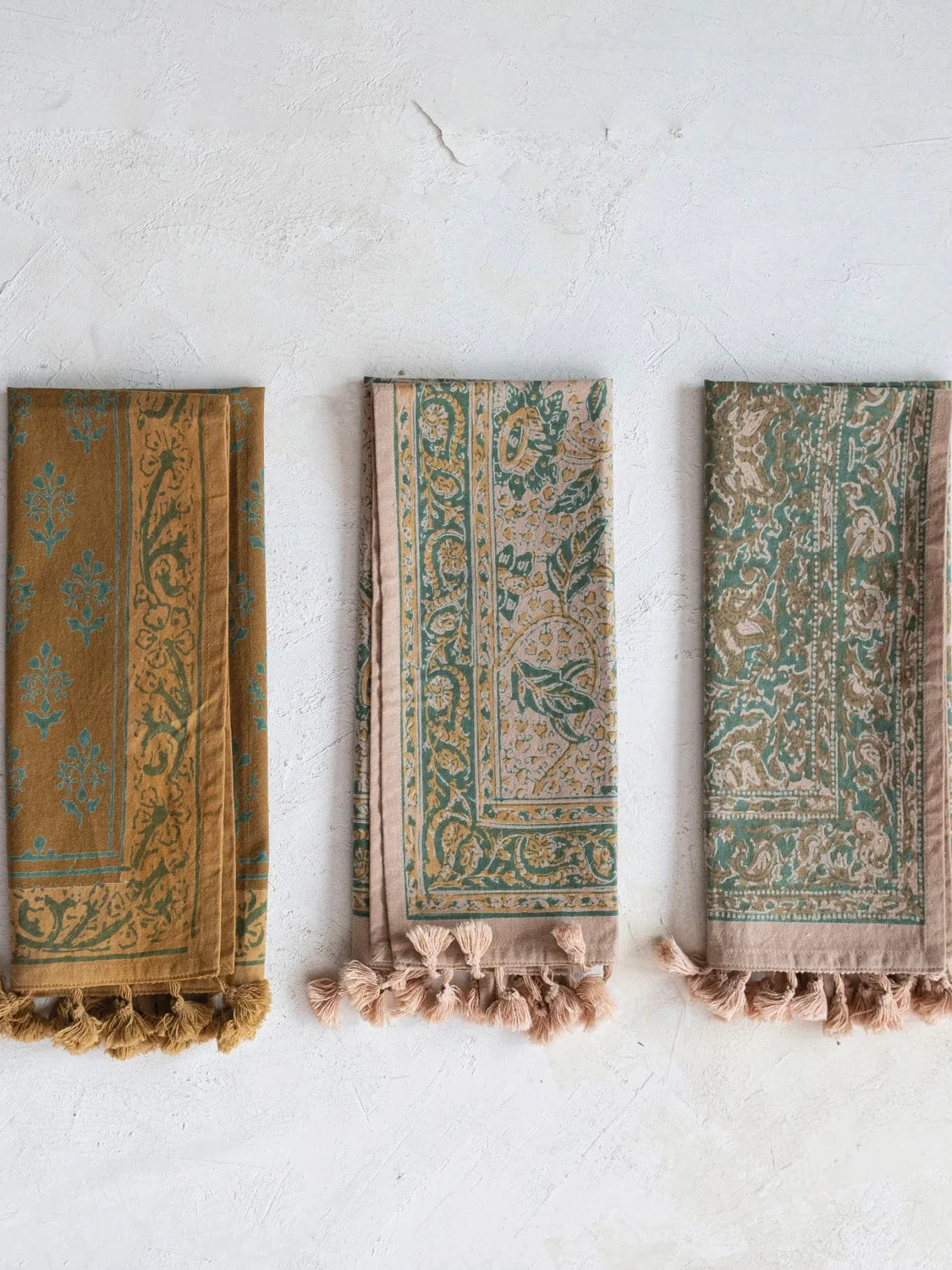 Cotton Printed Tassel Tea Towels