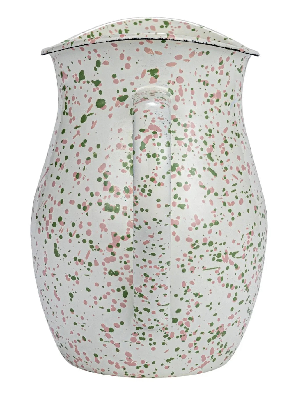 Enameled Splatterware Pitcher