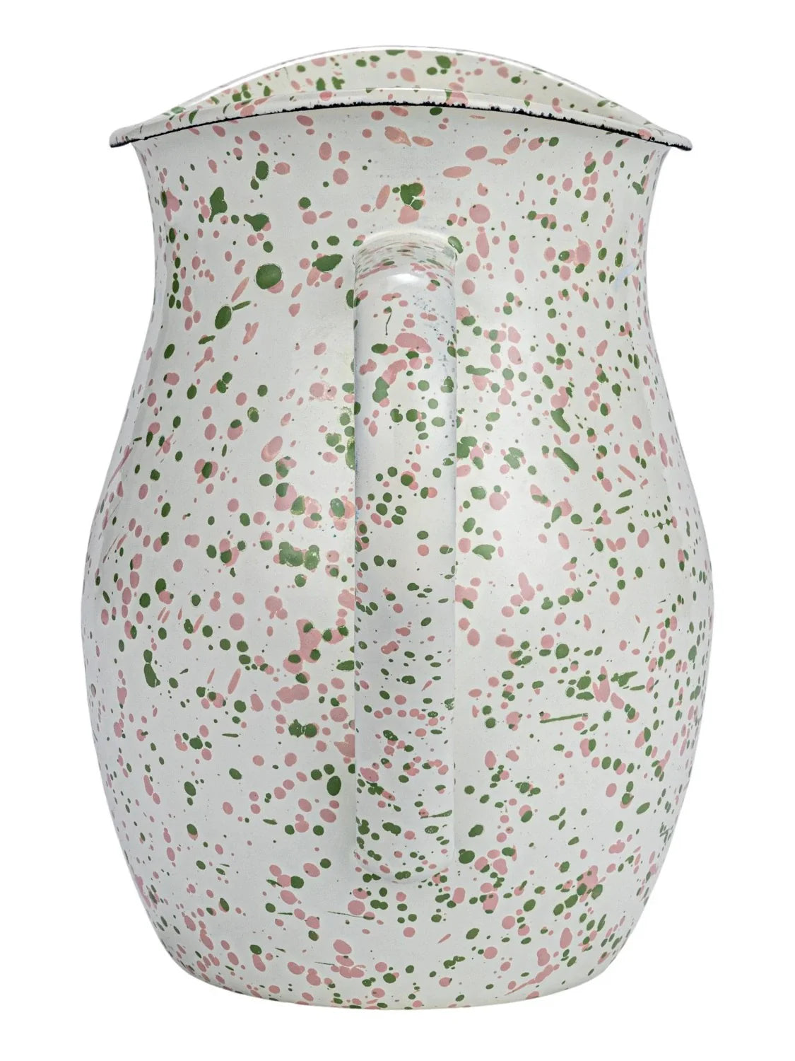 Enameled Splatterware Pitcher