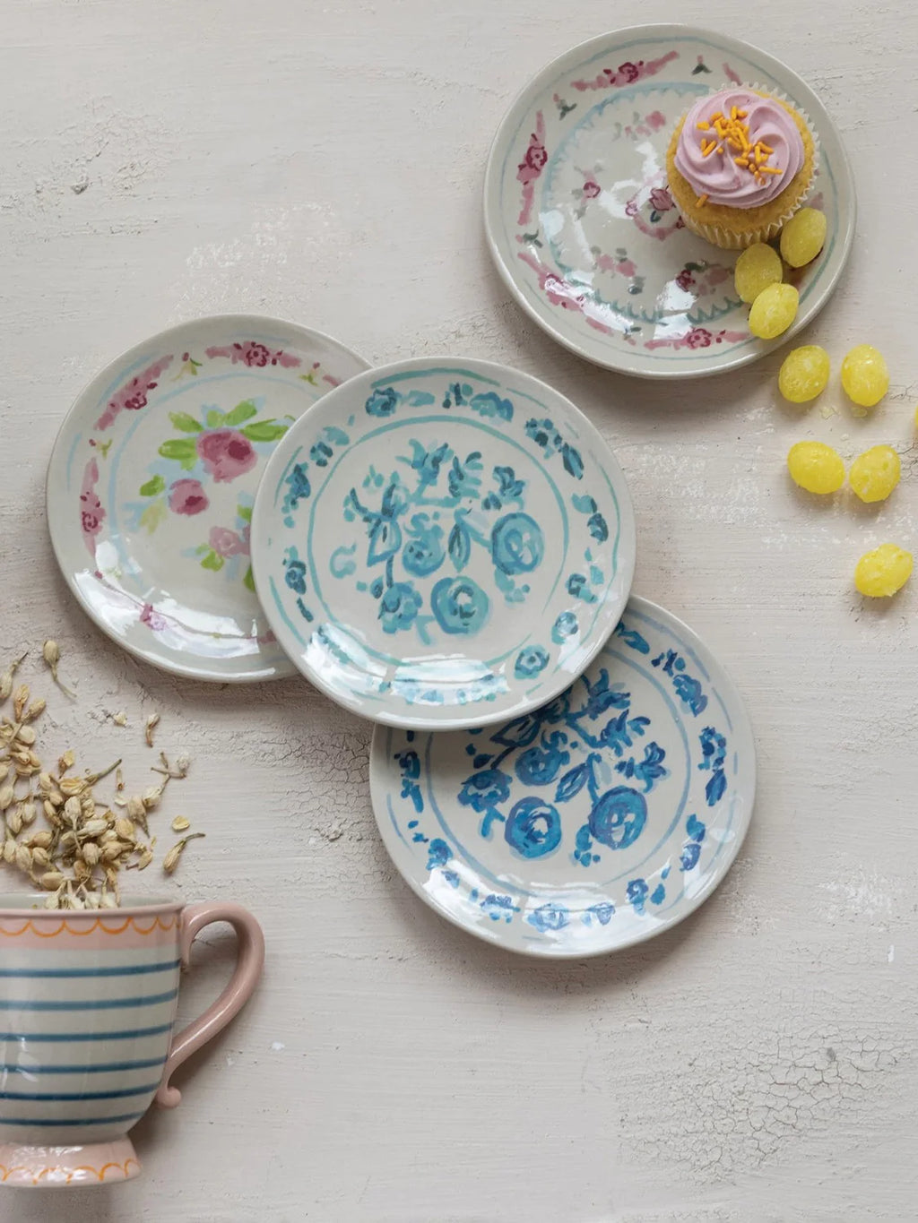 Stoneware Floral Plate