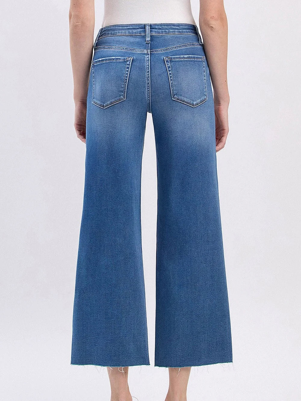 Vervet : High Rise Super Soft Crop Slim Wide
