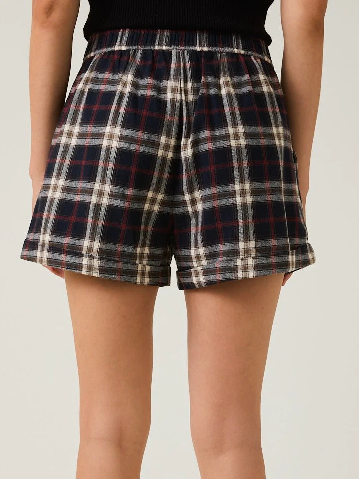 Flannel Plaid Boxer Shorts