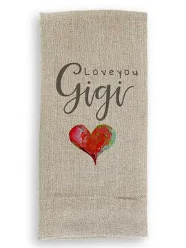 French Graffiti Linen Towel