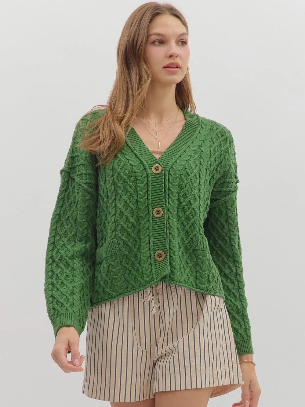 Subway Cabled Cardigan