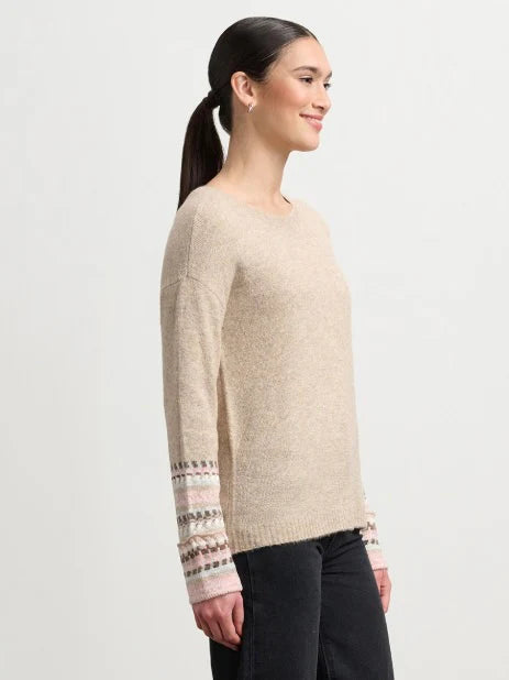 Jacquard Cuff Sweater