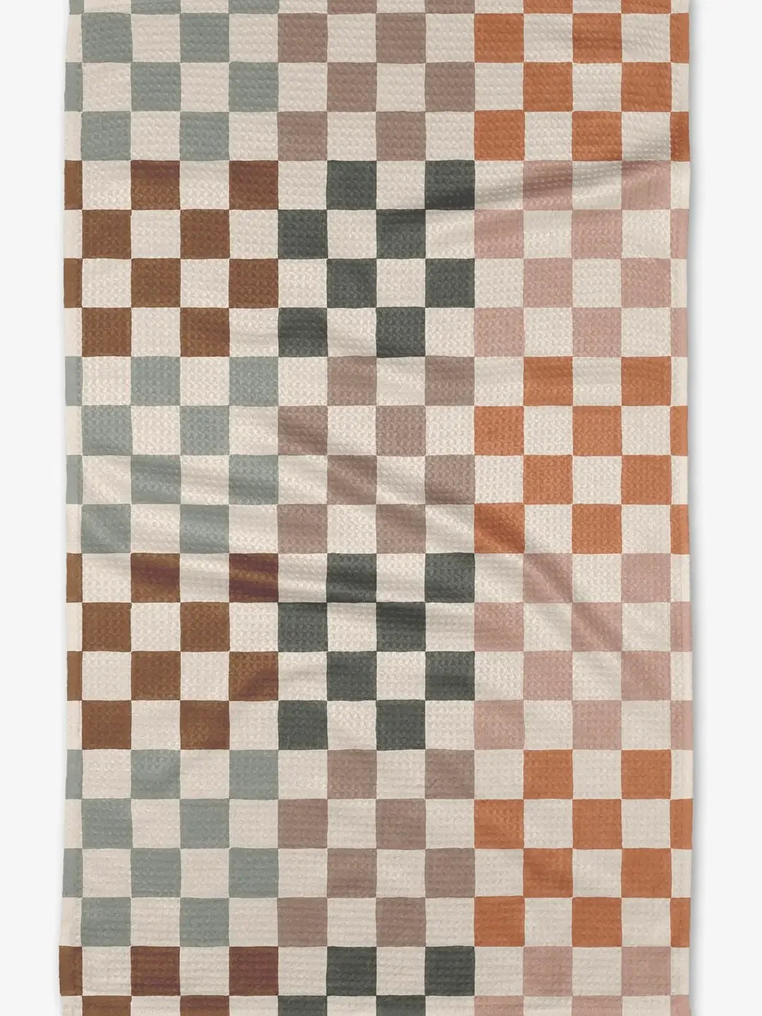 Geometry : Autumn Checkers Tea Towel