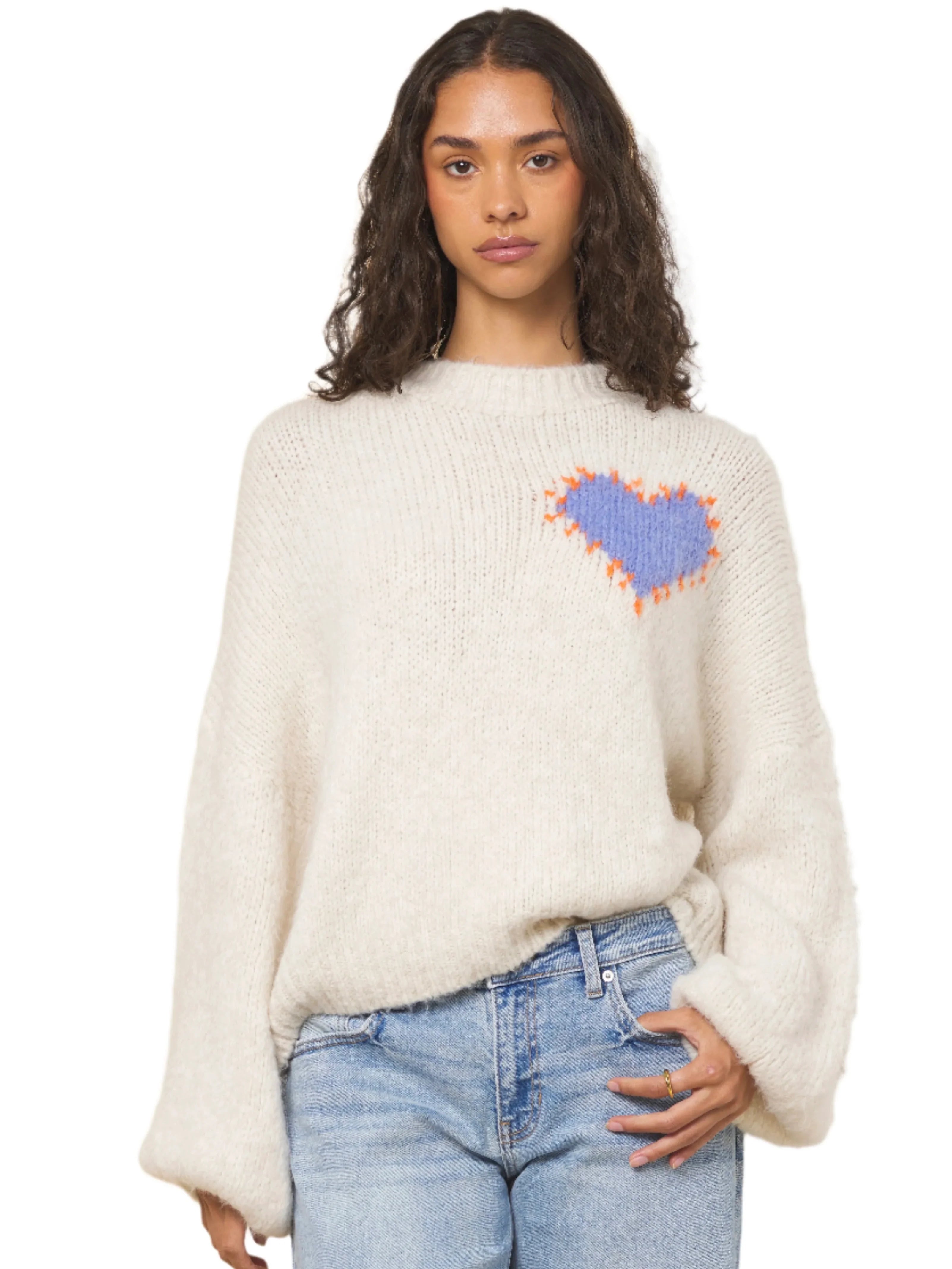 Jacquard Heart Sweater