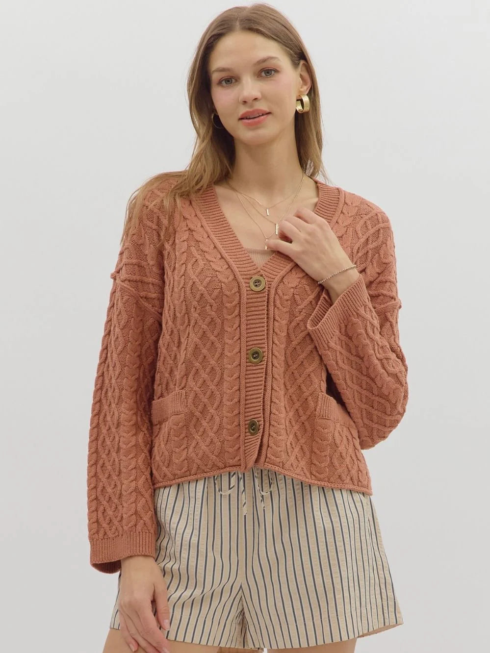 Subway Cabled Cardigan