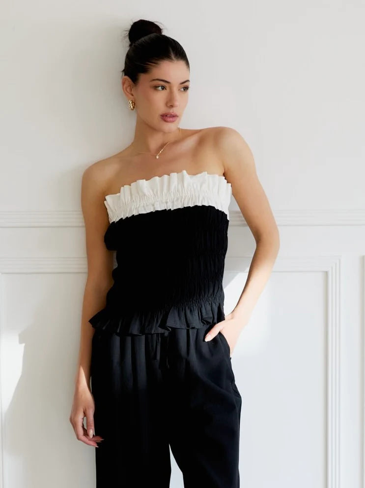 Sunny Strapless Smocked Top