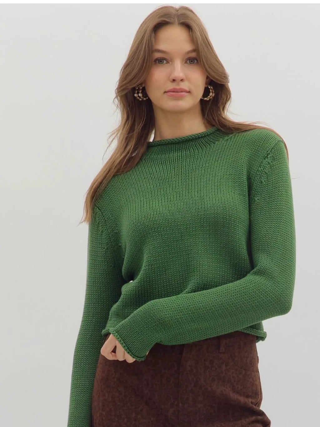 Rolled Edge Sweater