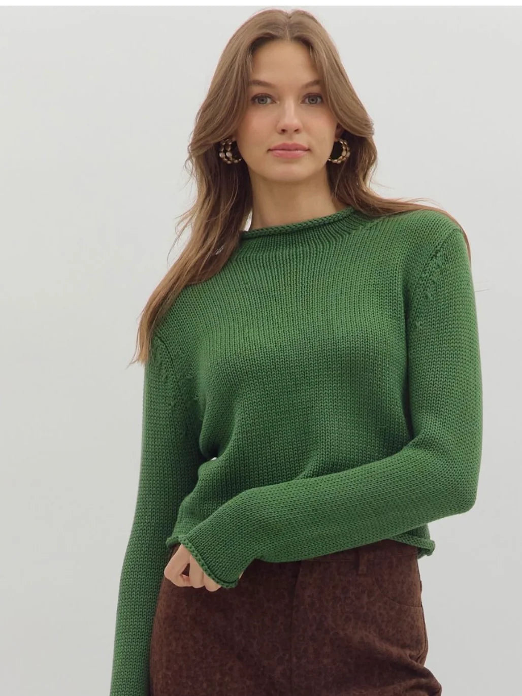 Rolled Edge Sweater
