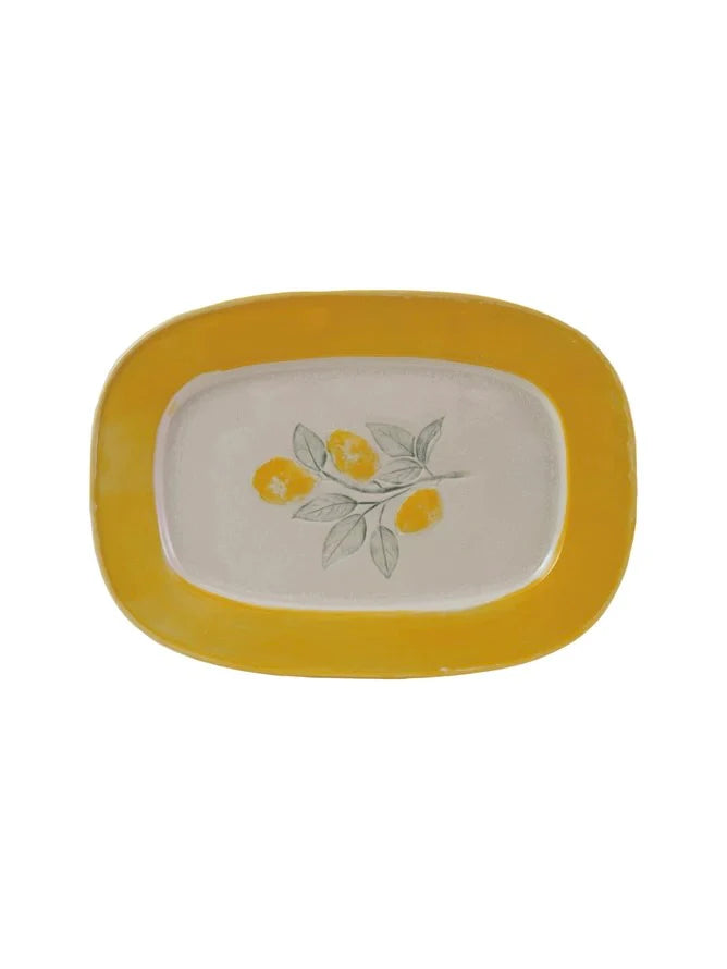 Stoneware Lemon Platter