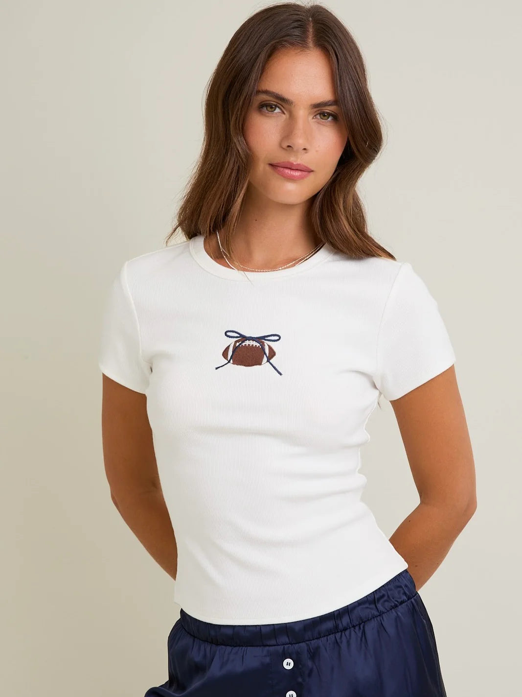 Football with Bow Tee