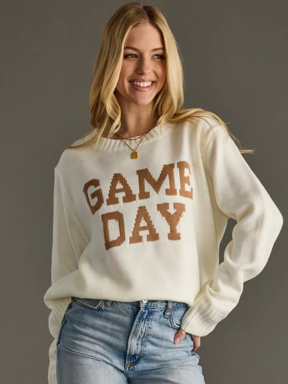 Game Day Crewneck Knit Sweater