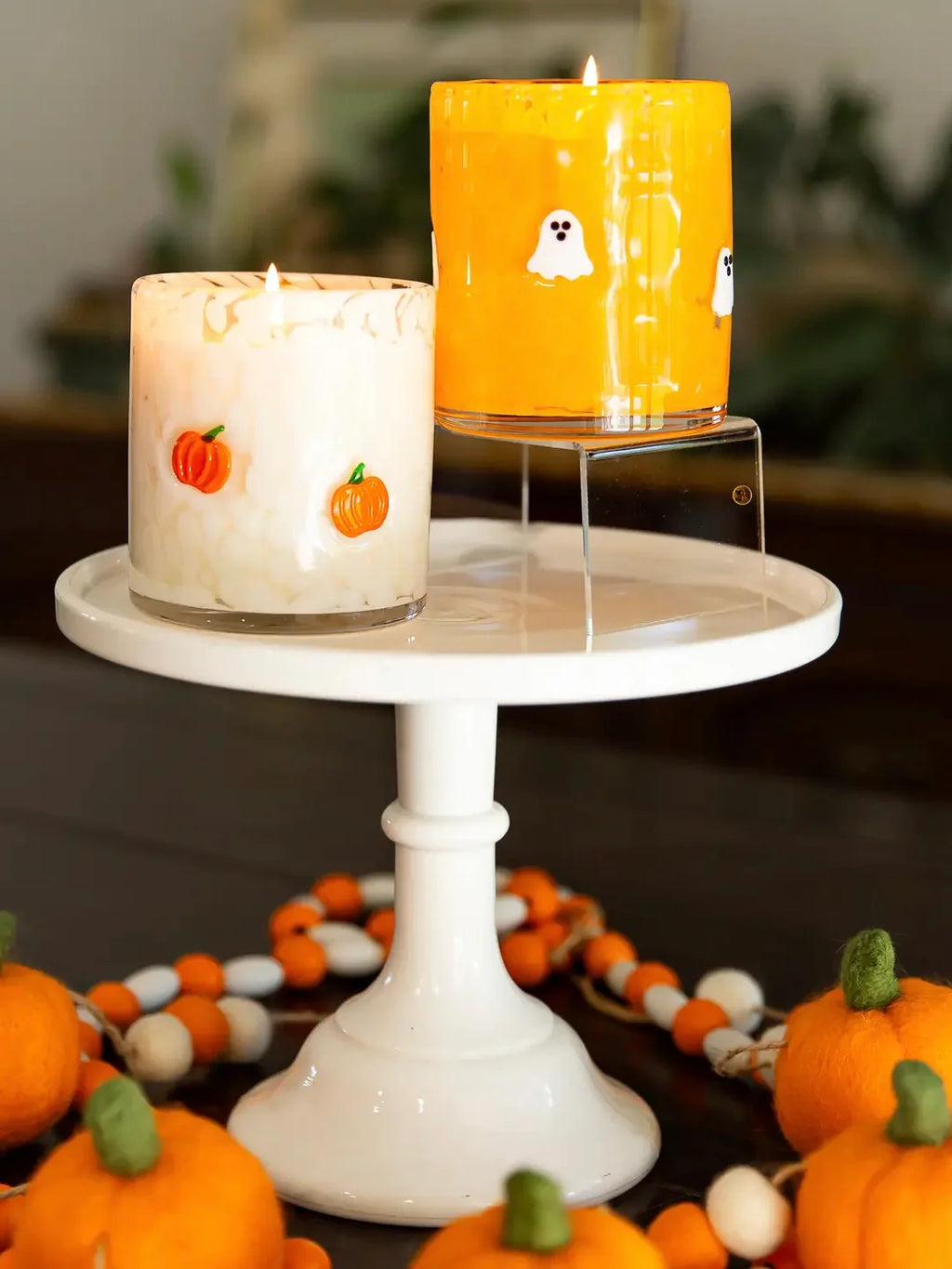 Pumpkin Patch Icon Confetti Candle