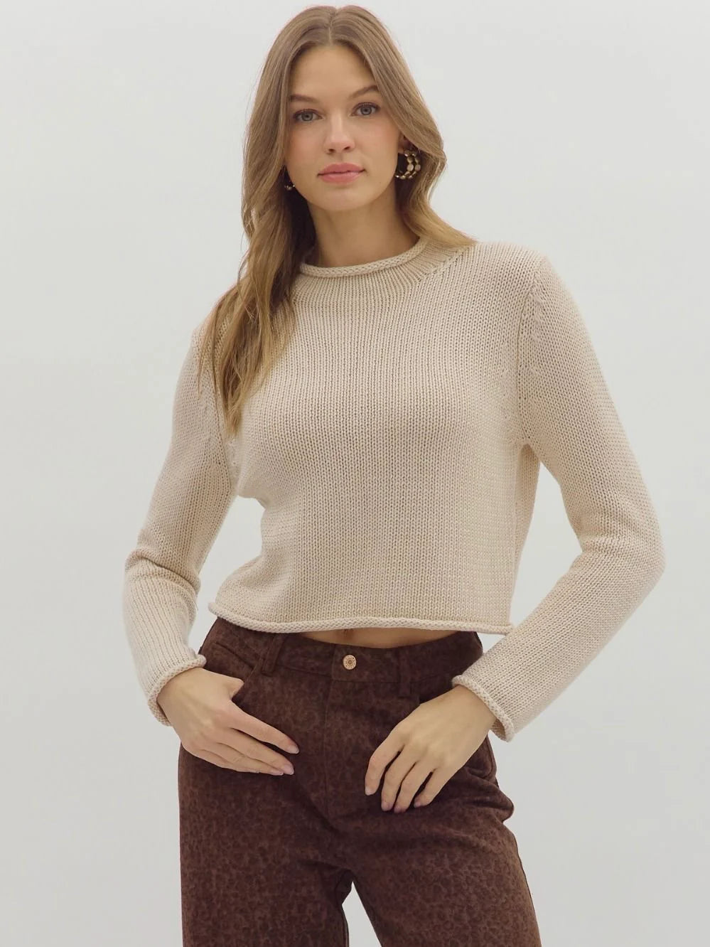 Rolled Edge Sweater