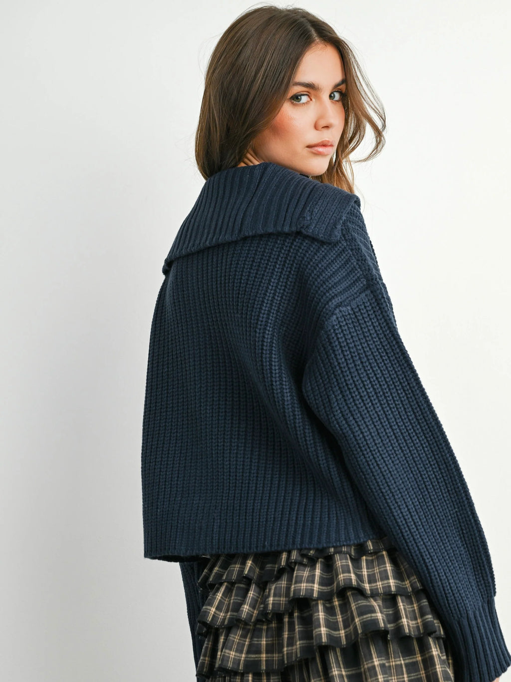 Chunky Cropped Button Cardigan